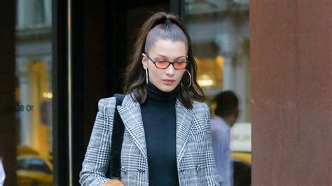 How Bella Hadid Dresses Down a Ladylike Coat 